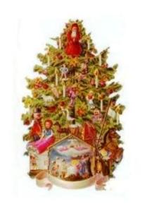 Victorian Christmas Tree and Nativity