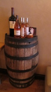 Wine Barrel Half Table